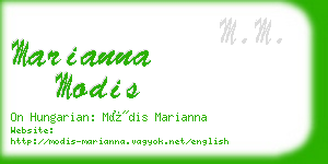 marianna modis business card